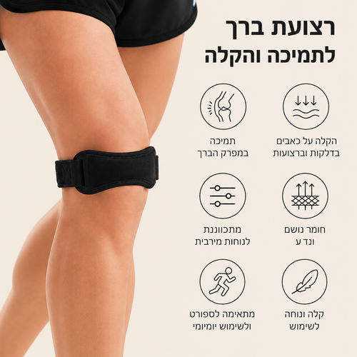 KneeRelief Strap™ – תומך ברך מתקדם