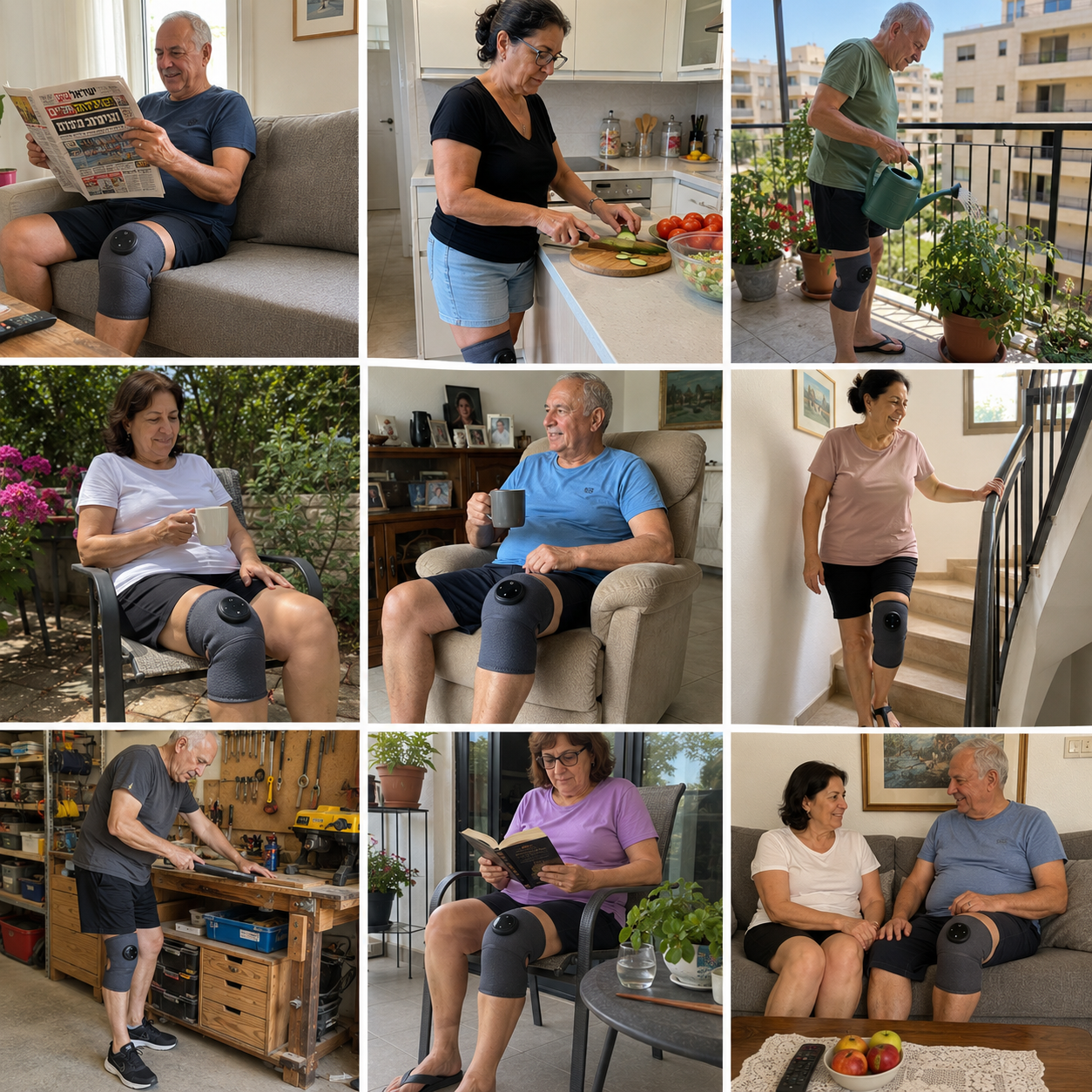KneeRelief Pro™ – מכשיר טיפולי מתקדם 3-ב-1 לברכיים